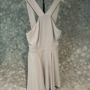 Lulus XS skater address in dove gray